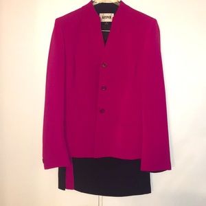 Pink and black dress